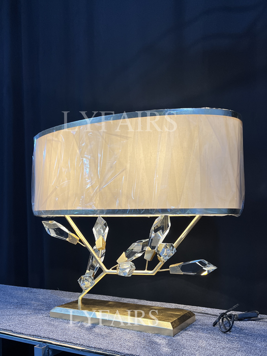 Modern Handcrafted Crystal Table Lamp