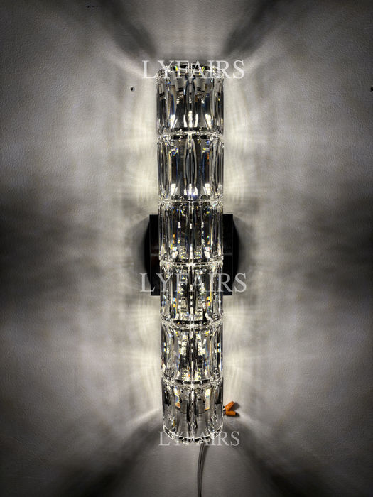 Aplique de pared de cristal de lujo ligero moderno