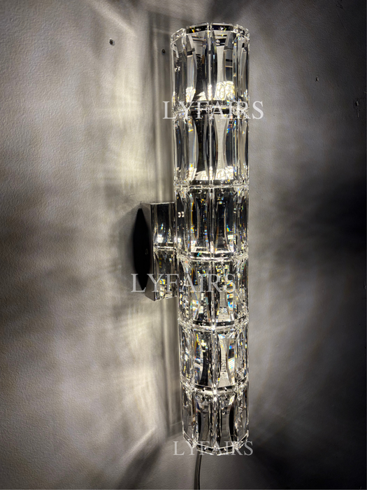 Aplique de pared de cristal de lujo ligero moderno