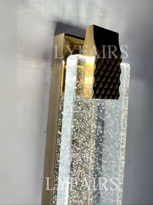 Lampada da parete in vetro trasparente Starburst, moderna e di lusso, di design, per ingresso/sala da pranzo/comodino