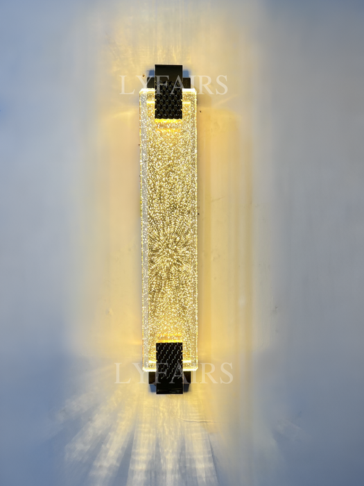 Lampada da parete in vetro trasparente Starburst, moderna e di lusso, di design, per ingresso/sala da pranzo/comodino