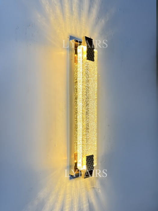 Lampada da parete in vetro trasparente Starburst, moderna e di lusso, di design, per ingresso/sala da pranzo/comodino