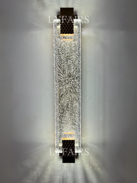 Lampada da parete in vetro trasparente Starburst, moderna e di lusso, di design, per ingresso/sala da pranzo/comodino