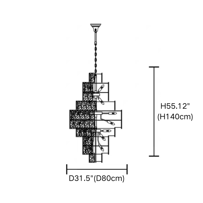 Modern Luxury Cracked Glacier Crystal Chandelier for Living Room/Bedroom