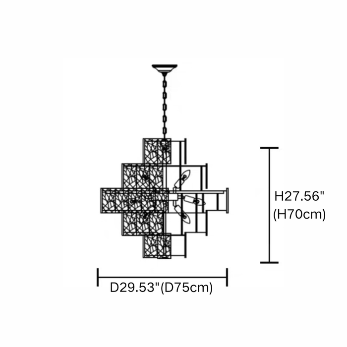 Modern Luxury Cracked Glacier Crystal Chandelier for Living Room/Bedroom