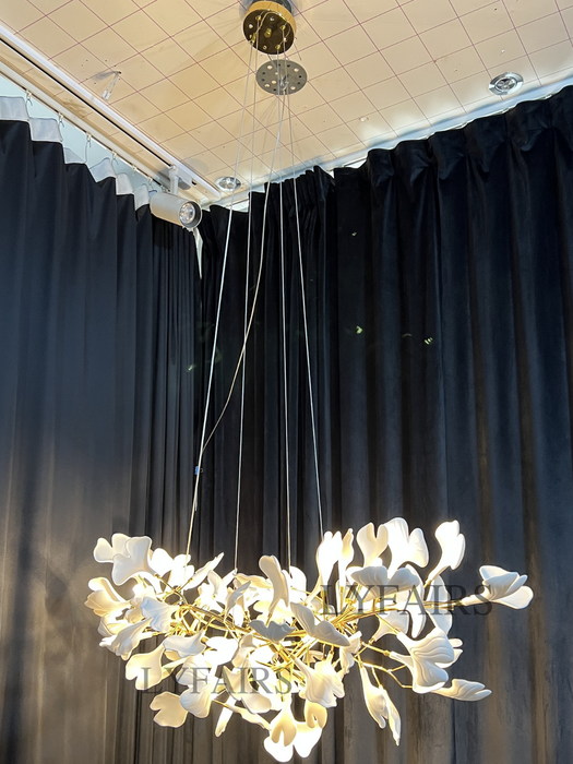 Lampadario moderno di lusso lineare in ceramica Ginkgo per sala da pranzo/isola cucina