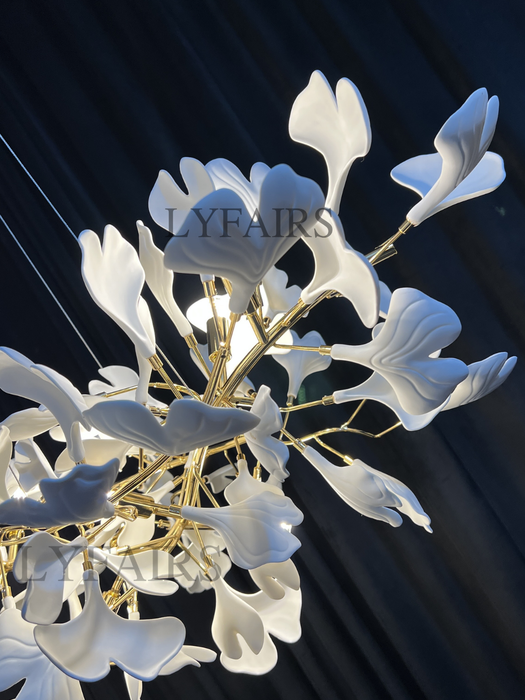 Lampadario moderno di lusso lineare in ceramica Ginkgo per sala da pranzo/isola cucina