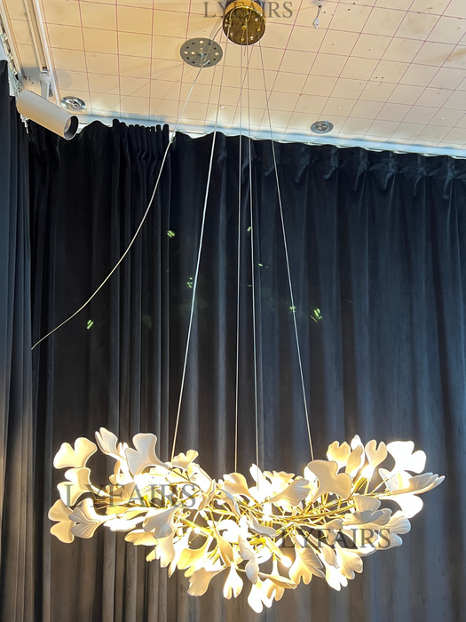 Lampadario moderno di lusso lineare in ceramica Ginkgo per sala da pranzo/isola cucina