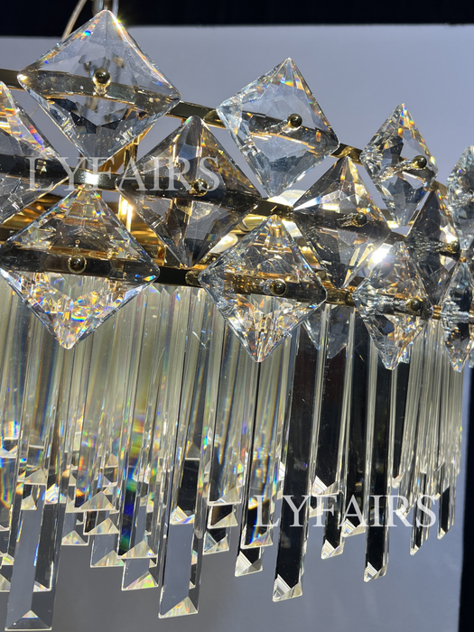 Modern Luxury Tiered Transparent Crystal Chandelier Suit for Living/Dining Room/Bedroom