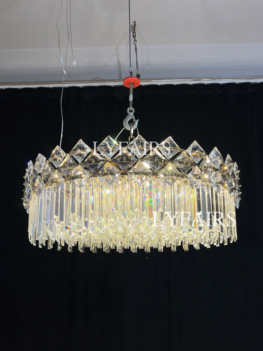 Modern Luxury Tiered Transparent Crystal Chandelier Suit for Living/Dining Room/Bedroom