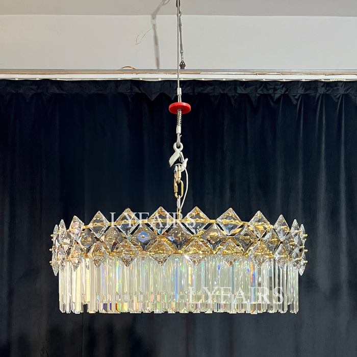 Modern Luxury Tiered Transparent Crystal Chandelier Suit for Living/Dining Room/Bedroom