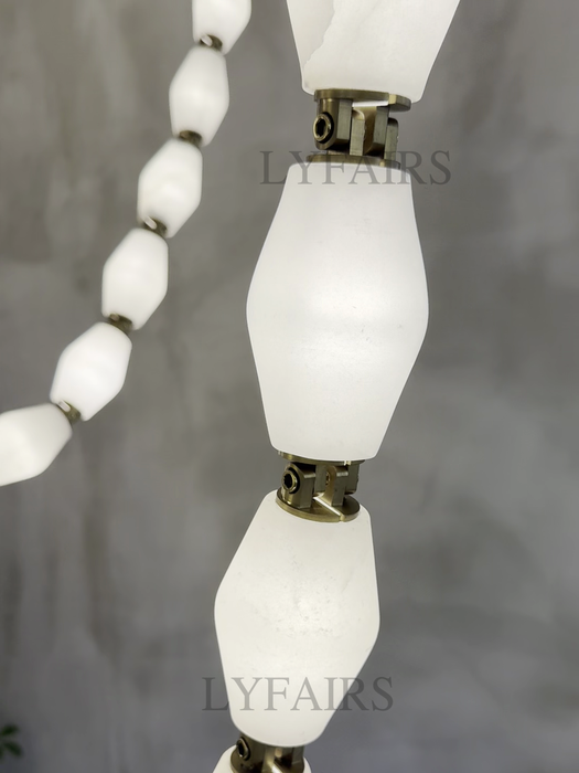 Modern Necklace Alabaster Cluster Chandelier