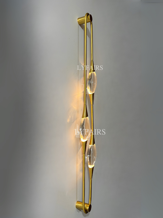 Modern Oval Inlay Crystal Wall Lamp