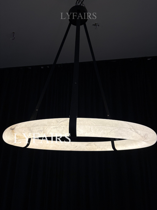 Modern Round Alabaster Chandelier for Living Room/Bedroom