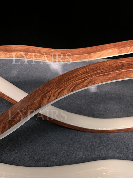 Modern Simple Brass Waving Chandelier for Living/Dining Room/Kitchen Island