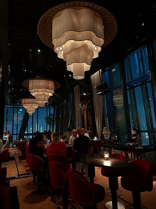 Modern Tiered Wave-edge Fabric Chandelier for Hotel/Restaurant/Living Room