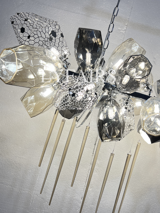 Lampadario moderno a forma di bicchiere di vino Lampadario di lusso leggero italiano per Ding/Soggiorno/Duplex/Villa/Ristorante