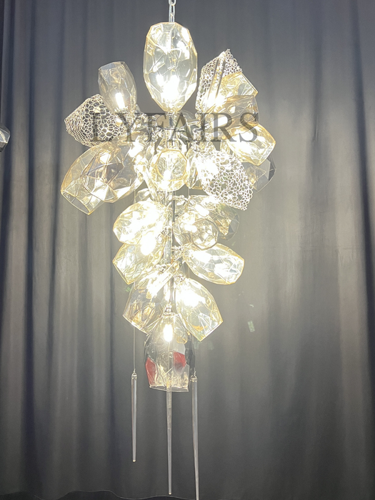 Lampadario moderno a forma di bicchiere di vino Lampadario di lusso leggero italiano per Ding/Soggiorno/Duplex/Villa/Ristorante