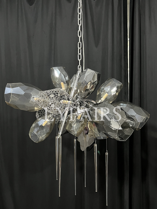 Lampadario moderno a forma di bicchiere di vino Lampadario di lusso leggero italiano per Ding/Soggiorno/Duplex/Villa/Ristorante