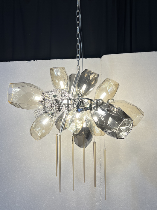 Lampadario moderno a forma di bicchiere di vino Lampadario di lusso leggero italiano per Ding/Soggiorno/Duplex/Villa/Ristorante