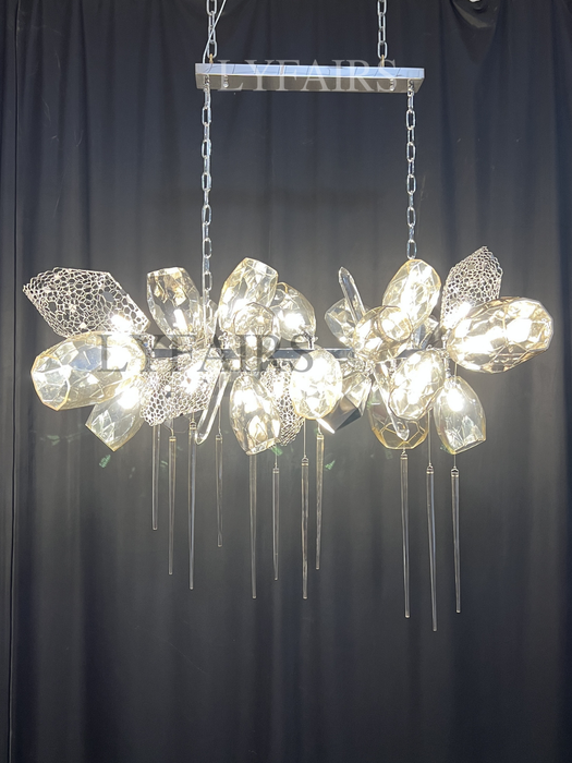 Lampadario moderno a forma di bicchiere di vino Lampadario di lusso leggero italiano per Ding/Soggiorno/Duplex/Villa/Ristorante