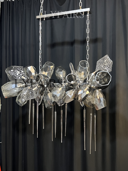 Lampadario moderno a forma di bicchiere di vino Lampadario di lusso leggero italiano per Ding/Soggiorno/Duplex/Villa/Ristorante