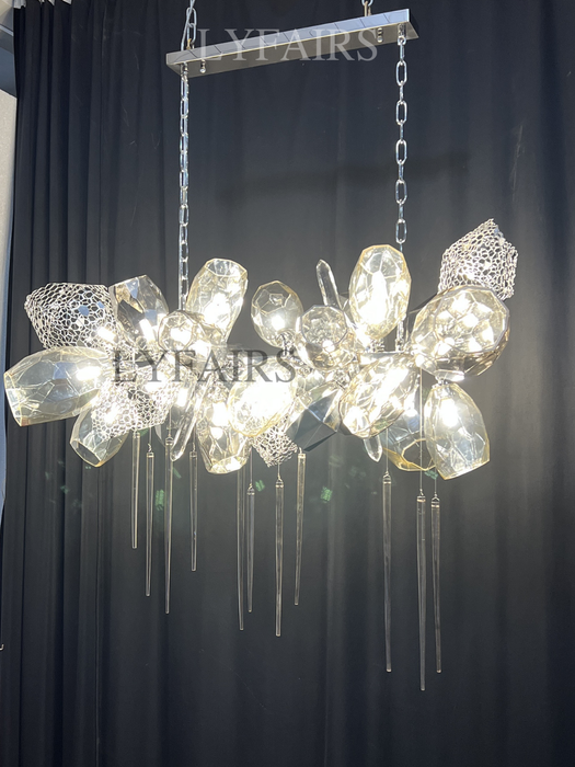 Lampadario moderno a forma di bicchiere di vino Lampadario di lusso leggero italiano per Ding/Soggiorno/Duplex/Villa/Ristorante