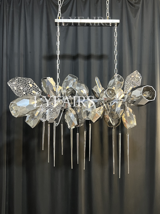 Lampadario moderno a forma di bicchiere di vino Lampadario di lusso leggero italiano per Ding/Soggiorno/Duplex/Villa/Ristorante