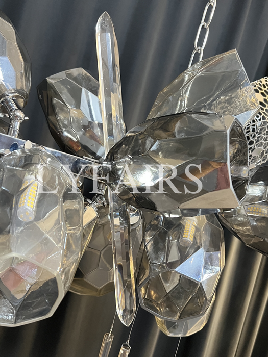 Lampadario moderno a forma di bicchiere di vino Lampadario di lusso leggero italiano per Ding/Soggiorno/Duplex/Villa/Ristorante