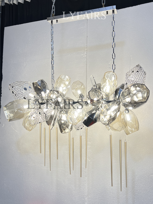 Lampadario moderno a forma di bicchiere di vino Lampadario di lusso leggero italiano per Ding/Soggiorno/Duplex/Villa/Ristorante