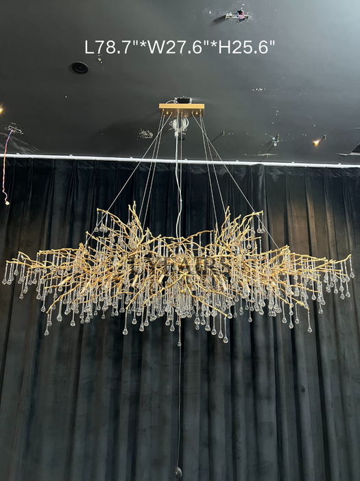 Extra Large Branch Crystal Drops  Chandelier For Living/ Dining Room