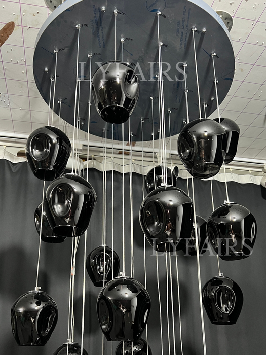 Lampadario di cristallo a spirale lunga di design nordico Lampadario decorativo di lusso moderno e leggero per scala/corridoio