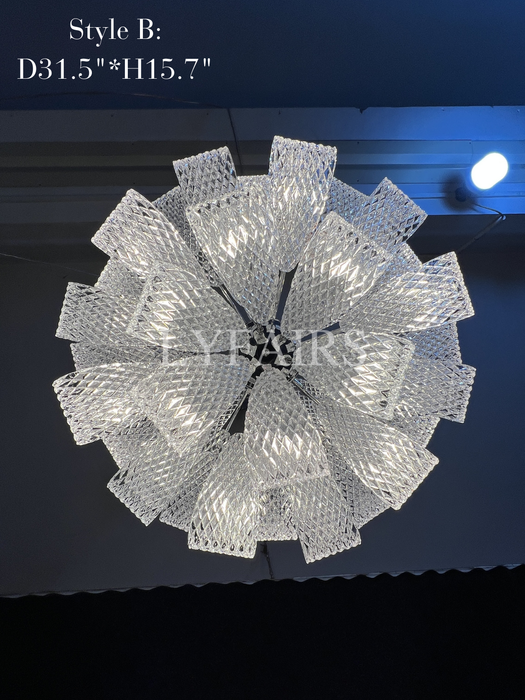 Post-Modern Art Glass Flower Bouquet Pendant Chandelier for Living/Dining Room/Bedroom