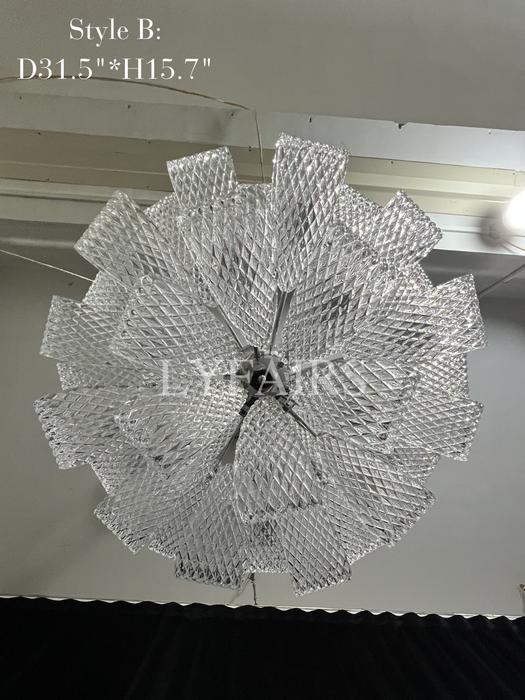 Post-Modern Art Glass Flower Bouquet Pendant Chandelier for Living/Dining Room/Bedroom