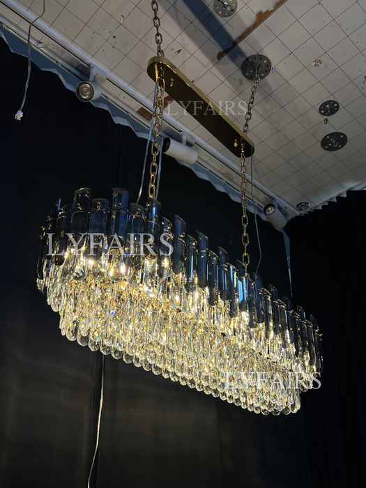 Lampadario di cristallo da incasso a soffitto