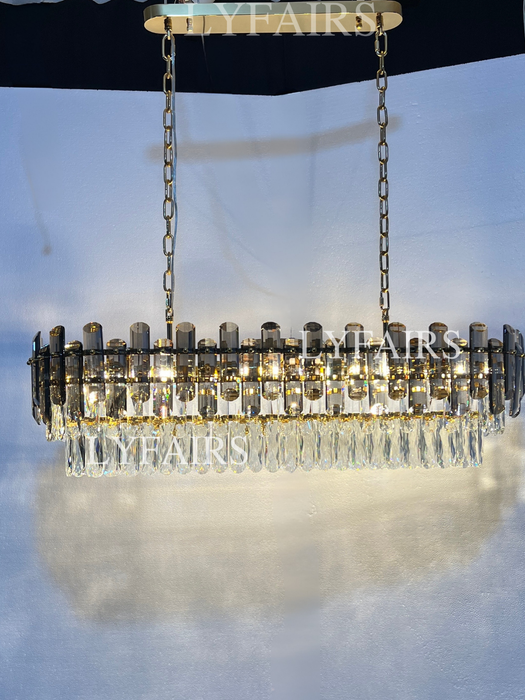 Lampadario di cristallo da incasso a soffitto