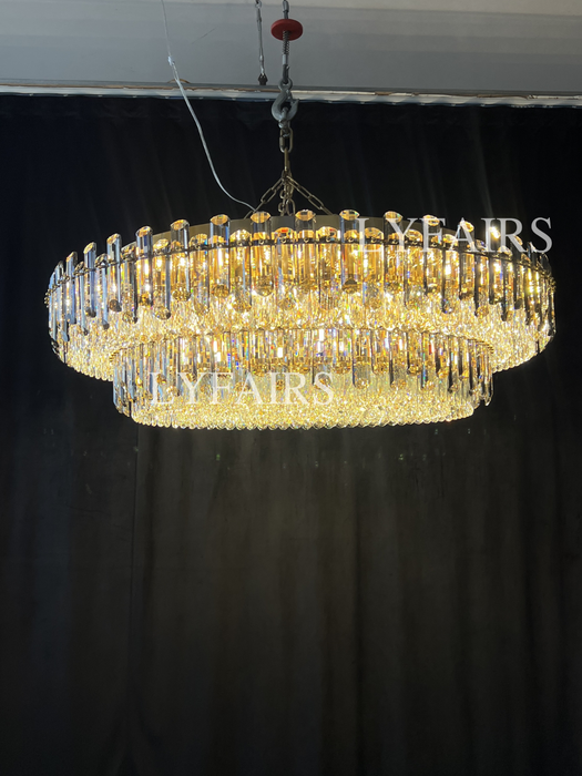 Lampadario di cristallo da incasso a soffitto