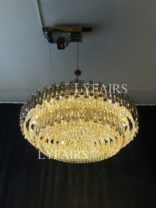 Lampadario di cristallo da incasso a soffitto