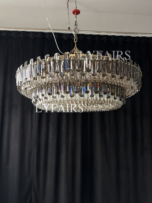 Lampadario di cristallo da incasso a soffitto