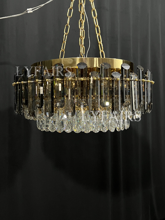 Lampadario di cristallo da incasso a soffitto