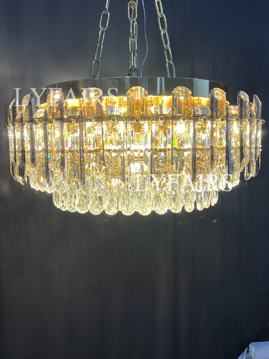 Lampadario di cristallo da incasso a soffitto