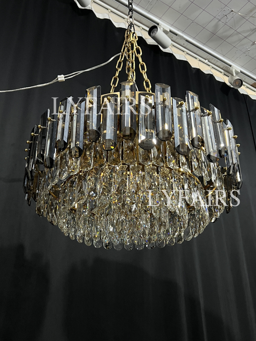 Lampadario di cristallo da incasso a soffitto