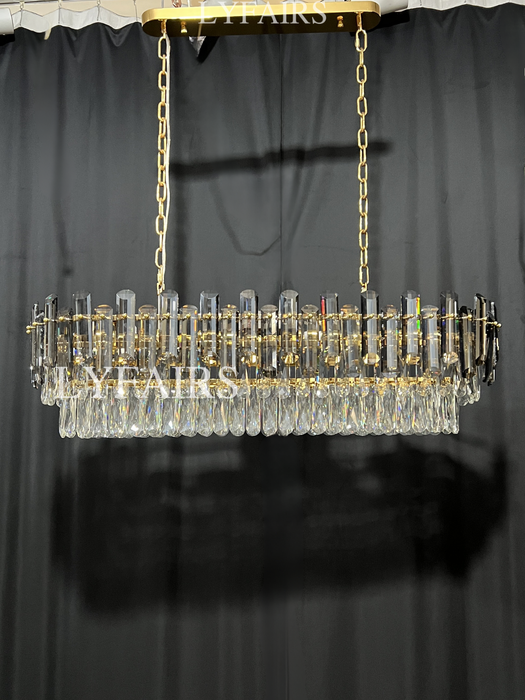 Lampadario di cristallo da incasso a soffitto