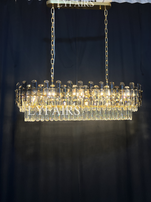 Lampadario di cristallo da incasso a soffitto