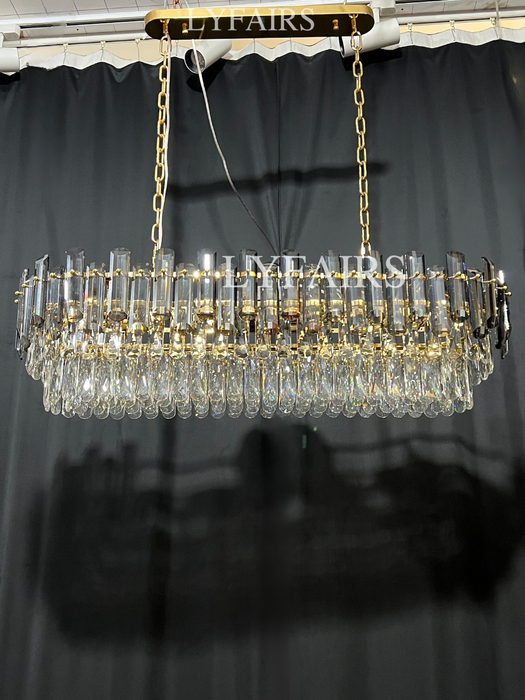 Lampadario di cristallo da incasso a soffitto