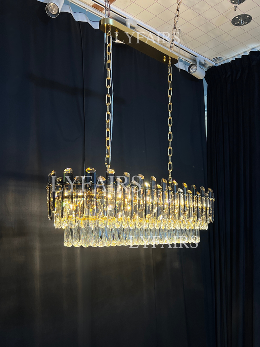 Lampadario di cristallo da incasso a soffitto