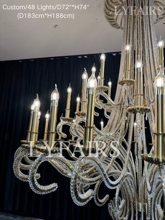 Lampadario vintage in cristallo con tentacoli di polpo per soggiorno/scala/ingresso