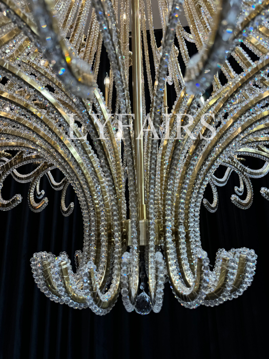 Lampadario vintage in cristallo con tentacoli di polpo per soggiorno/scala/ingresso