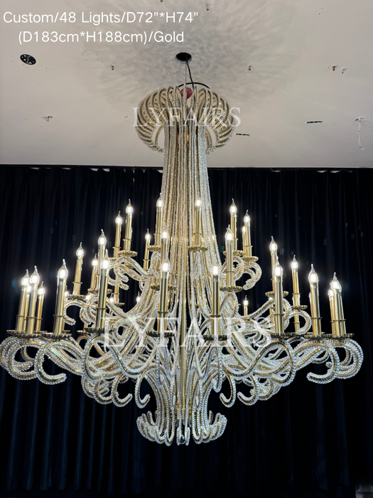 Lampadario vintage in cristallo con tentacoli di polpo per soggiorno/scala/ingresso