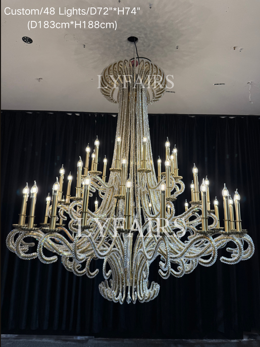 Lampadario vintage in cristallo con tentacoli di polpo per soggiorno/scala/ingresso